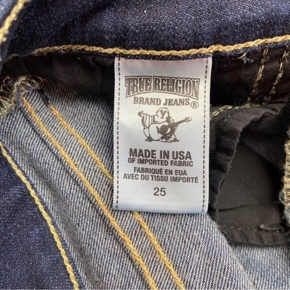 TRUE Religion Casey low rise super skinny flap pockets stretch made in USA 25 - Picture 6 of 13